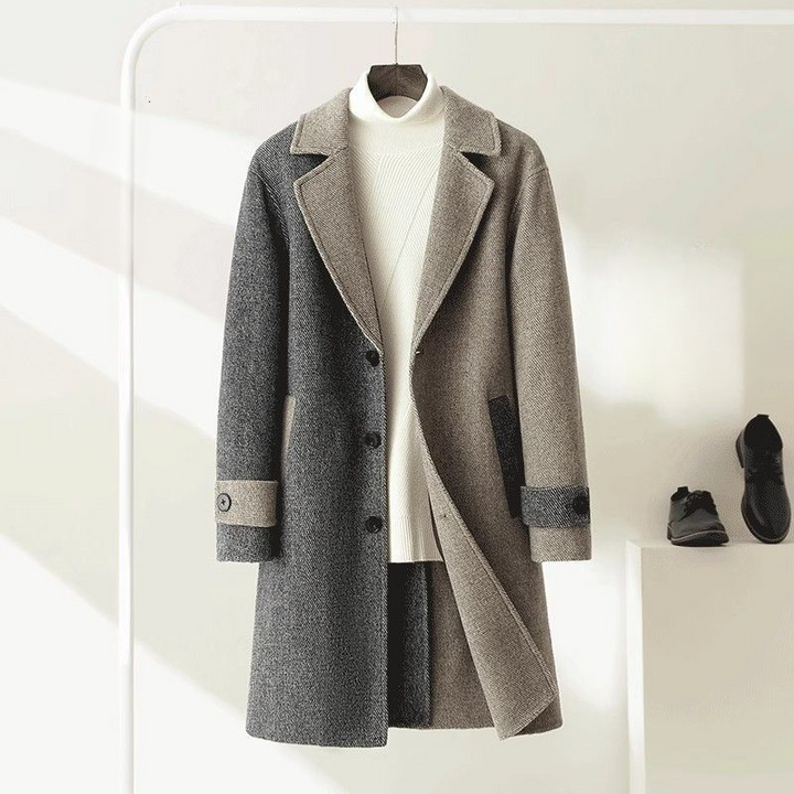 Modena Herringbone Wool Coat