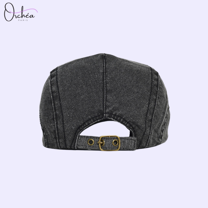 Cotton Beret with Denim Effect