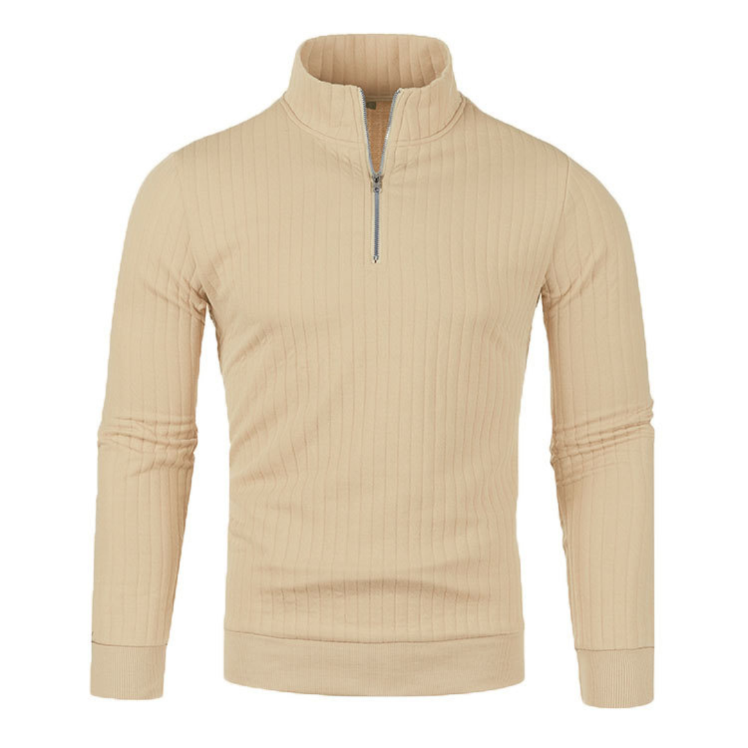 MENS' PULLOVER WITH ZIP