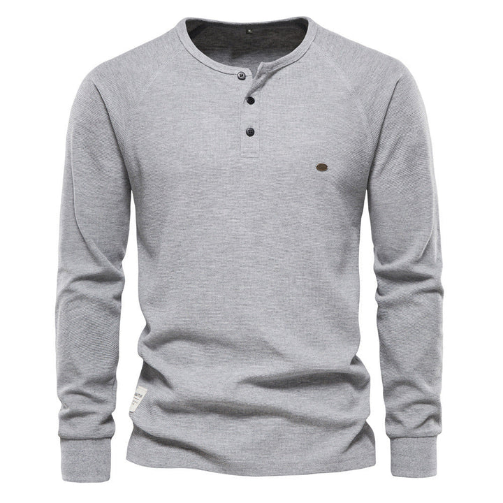 Hype Premium Waffle-Knit Henley