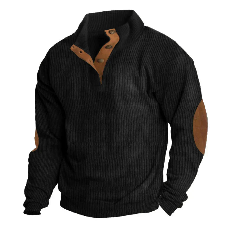 Ferdinand™ | Gerippter Knopf-Herrenpullover