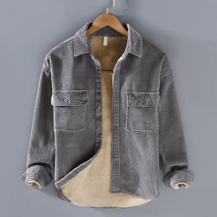 Veste en velours côtelé au design classique
