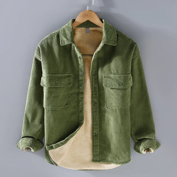 Veste en velours côtelé au design classique