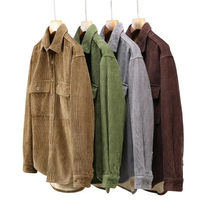 Veste en velours côtelé au design classique