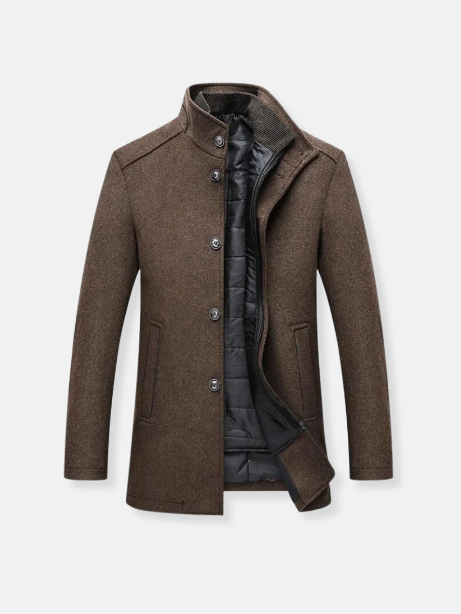 Manteau trench en laine pour hommes