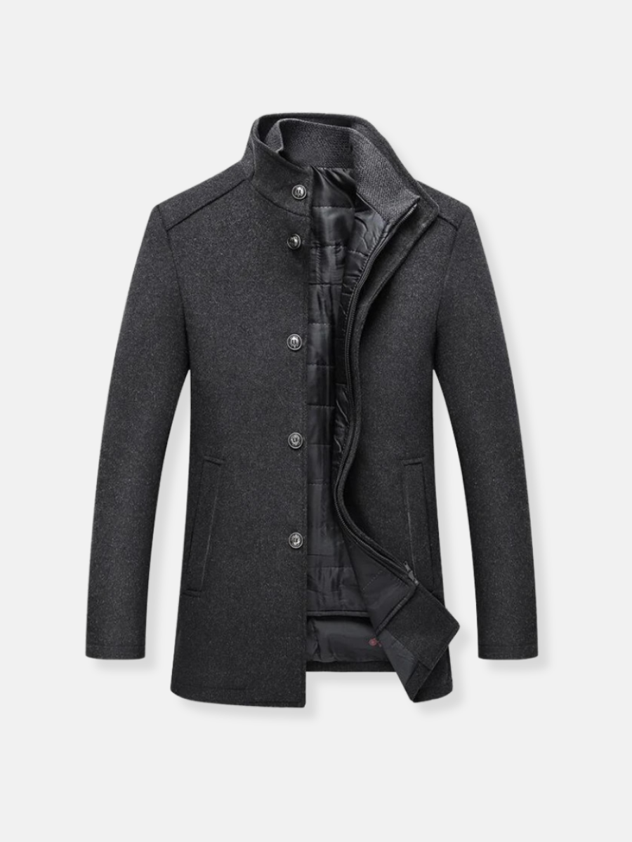 Manteau trench en laine pour hommes