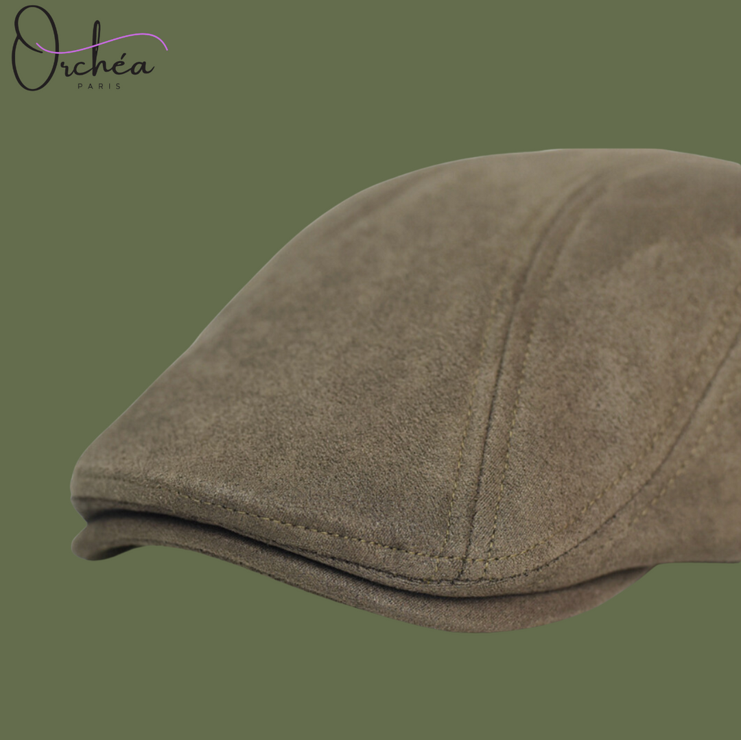 Adjustable Vegan Leather Beret