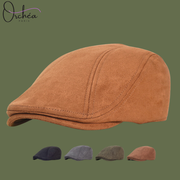 Adjustable Vegan Leather Beret