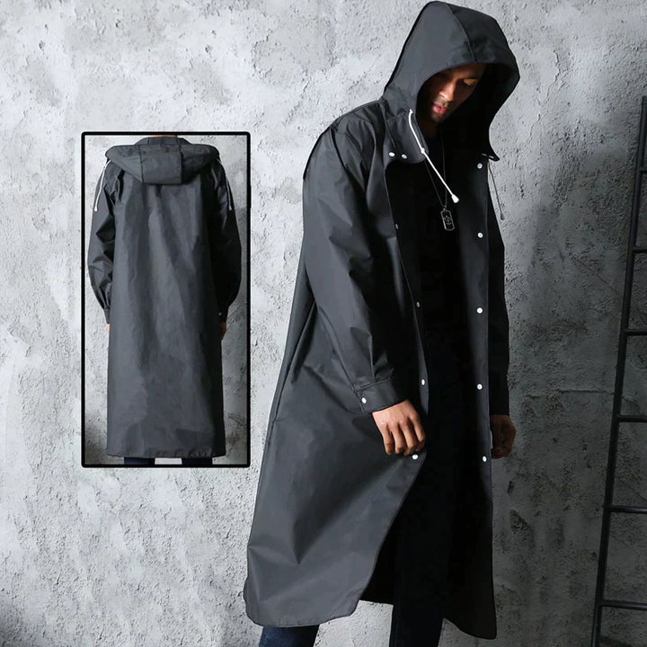 Manteau de pluie noir pour homme