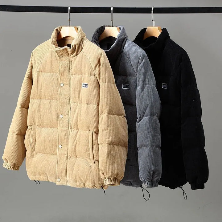 Veste en velours côtelé décontractée pour hommes