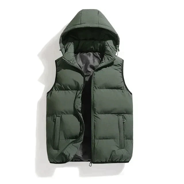 Gilet pour homme avec capuche amovible
