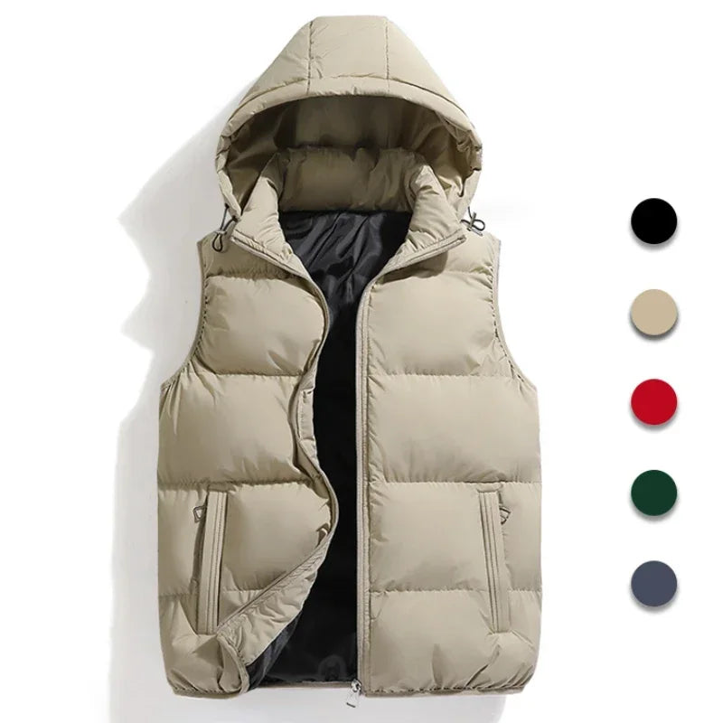 Gilet pour homme avec capuche amovible