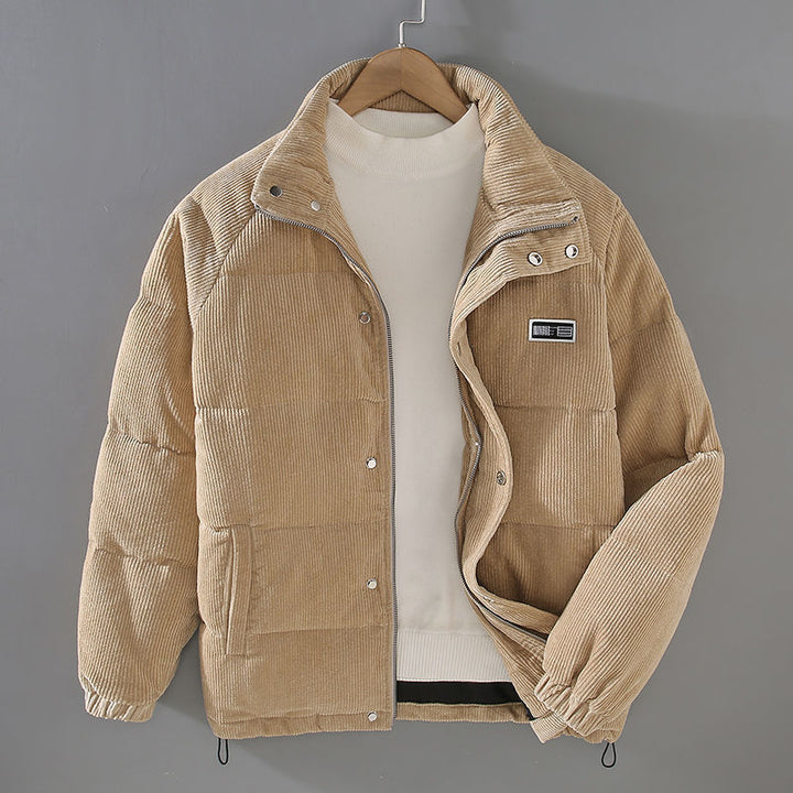 Veste en velours côtelé décontractée pour hommes