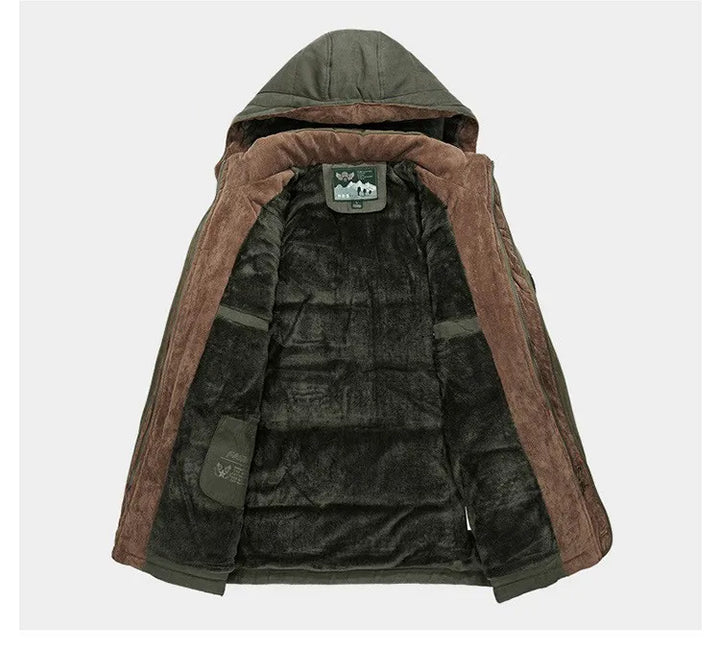 Parka d'hiver thermique pour hommes avec plusieurs poches