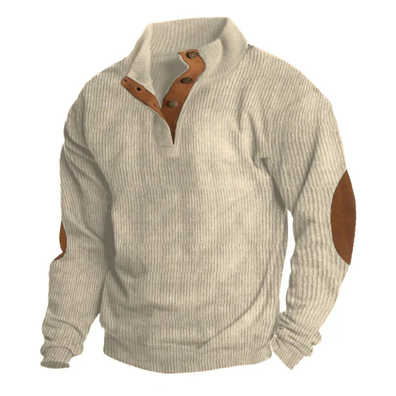 Ferdinand™ | Gerippter Knopf-Herrenpullover